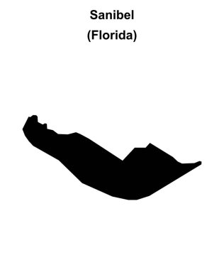 Sanibel (Florida) boş ana hat haritası