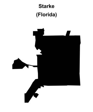 Starke (Florida) boş ana hat haritası