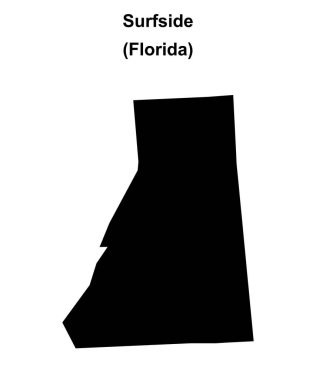 Surfside (Florida) boş ana hat haritası