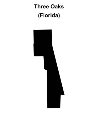 Üç Meşe (Florida) boş ana hat haritası