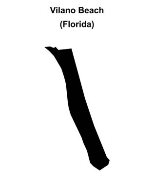 Vilano Plajı (Florida) boş ana hat haritası