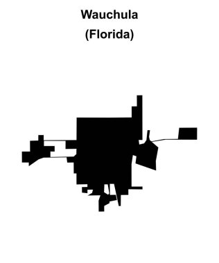 Wauchula (Florida) boş ana hat haritası