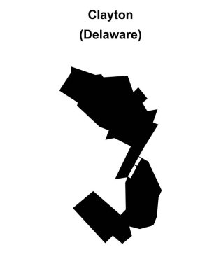 Clayton (Delaware) boş ana hat haritası