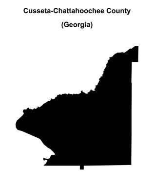 Cusseta-Chattahoochee İlçesi (Gürcistan) boş ana hat haritası