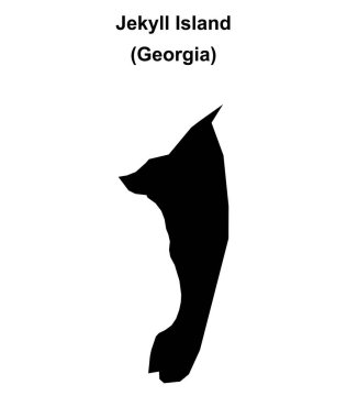 Jekyll Adası (Gürcistan) boş ana hat haritası