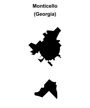 Monticello (Gürcistan) boş ana hat haritası