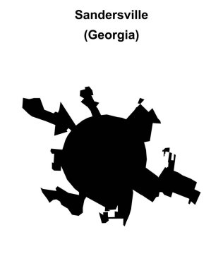 Sandersville (Gürcistan) boş ana hat haritası