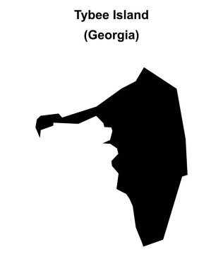 Tybee Adası (Gürcistan) boş ana hat haritası