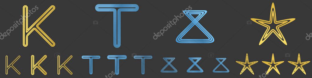 Line logo design collection