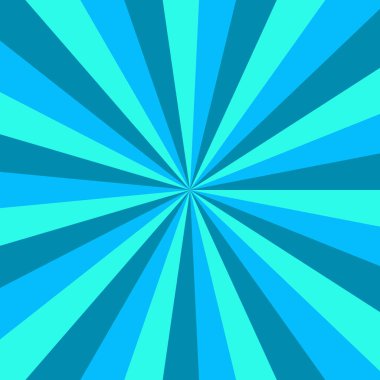 Geometrik ışın patlaması arkaplanı - soyut açık mavi vektör çizimi