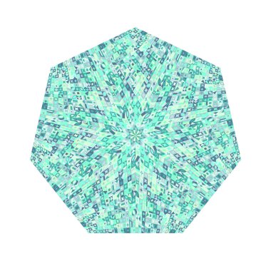 Soyut izole edilmiş mozaik heptagon logo şablonu