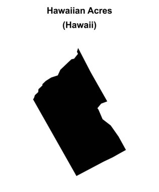Hawaii Acres (Hawaii) boş ana hat haritası