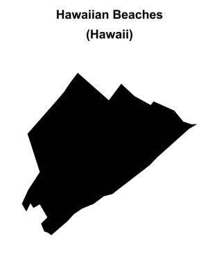 Hawaii Sahilleri (Hawaii) boş ana hat haritası