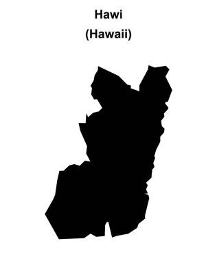 Hawi (Hawaii) boş ana hat haritası