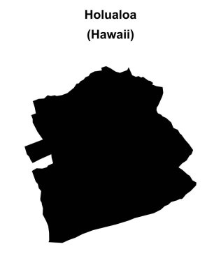 Holualoa (Hawaii) boş ana hat haritası