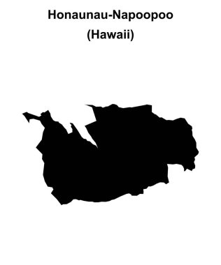 Honaunau-Napoopoo (Hawaii) boş ana hat haritası