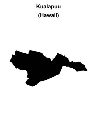 Kualapuu (Hawaii) boş ana hat haritası