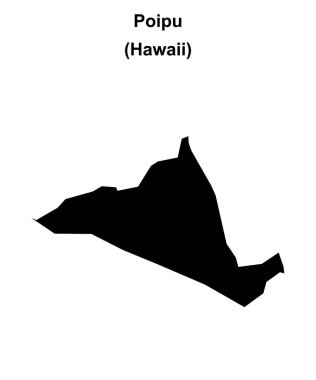 Poipu (Hawaii) boş ana hat haritası