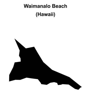 Waimanalo Sahili (Hawaii) boş ana hat haritası