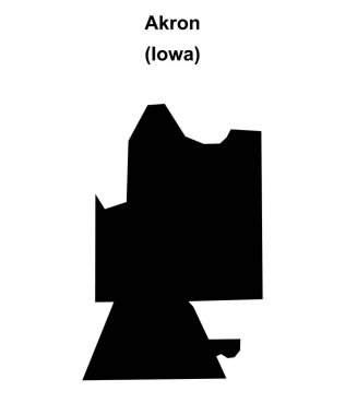 Akron (Iowa) boş ana hat haritası