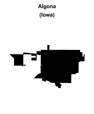 Algona (Iowa) boş ana hat haritası