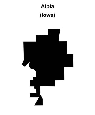 Albia (Iowa) boş ana hat haritası