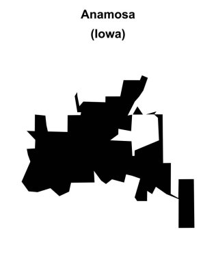 Anamosa (Iowa) boş ana hat haritası