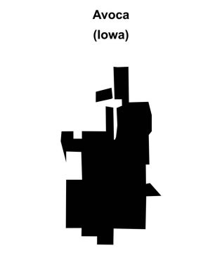 Avoca (Iowa) boş ana hat haritası