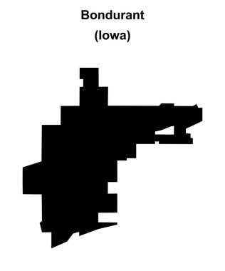 Bondurant (Iowa) boş dış hat haritası