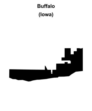 Bufalo (Iowa) boş ana hat haritası