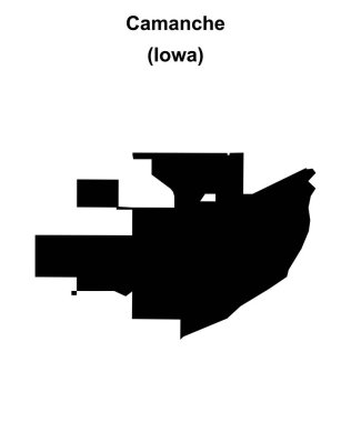 Camanche (Iowa) boş ana hat haritası