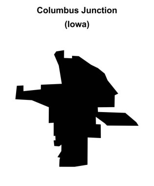 Columbus Junction (Iowa) boş ana hat haritası