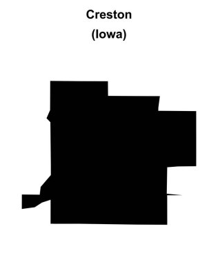 Creston (Iowa) boş ana hat haritası