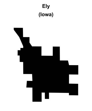 Ely (Iowa) boş ana hat haritası