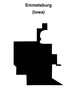 Emmetsburg (Iowa) boş ana hat haritası