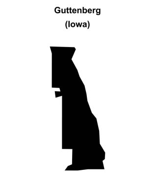 Guttenberg (Iowa) boş ana hat haritası