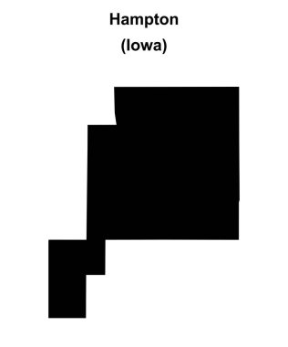 Hampton (Iowa) boş ana hat haritası