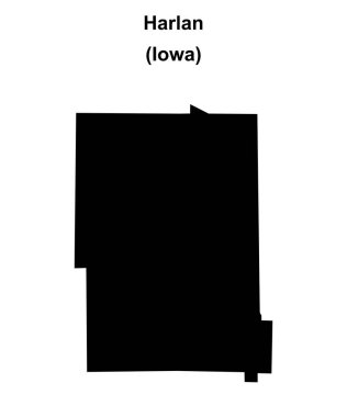 Harlan (Iowa) boş ana hat haritası