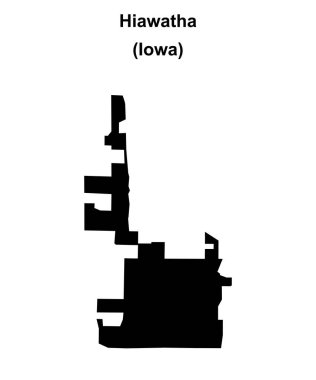 Hiawatha (Iowa) boş ana hat haritası