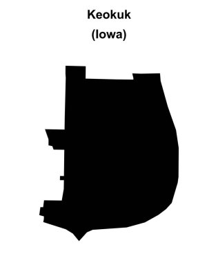Keokuk (Iowa) boş dış hat haritası