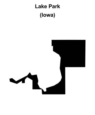 Park Gölü (Iowa) boş ana hat haritası