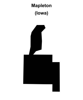 Mapleton (Iowa) boş ana hat haritası