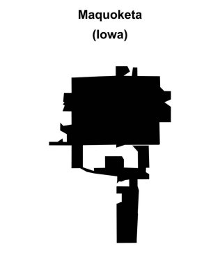 Maquoketa (Iowa) boş dış hat haritası