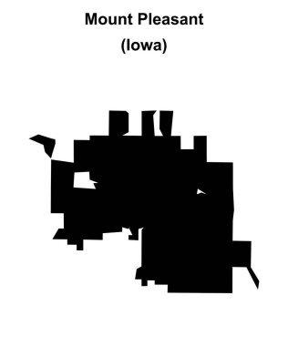 Pleasant Dağı (Iowa) boş dış hat haritası