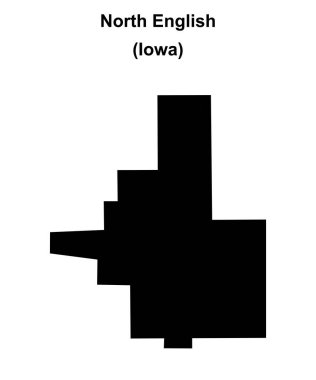 Kuzey İngilizcesi (Iowa) boş ana hat haritası