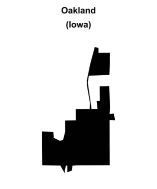Oakland (Iowa) boş ana hat haritası