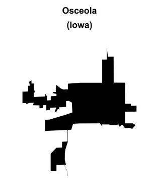 Osceola (Iowa) boş ana hat haritası