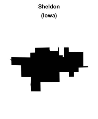 Sheldon (Iowa) boş ana hat haritası