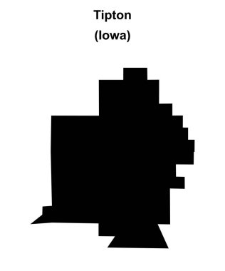 Tipton (Iowa) boş ana hat haritası