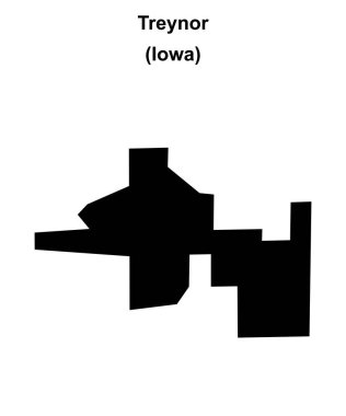Treynor (Iowa) boş dış hat haritası